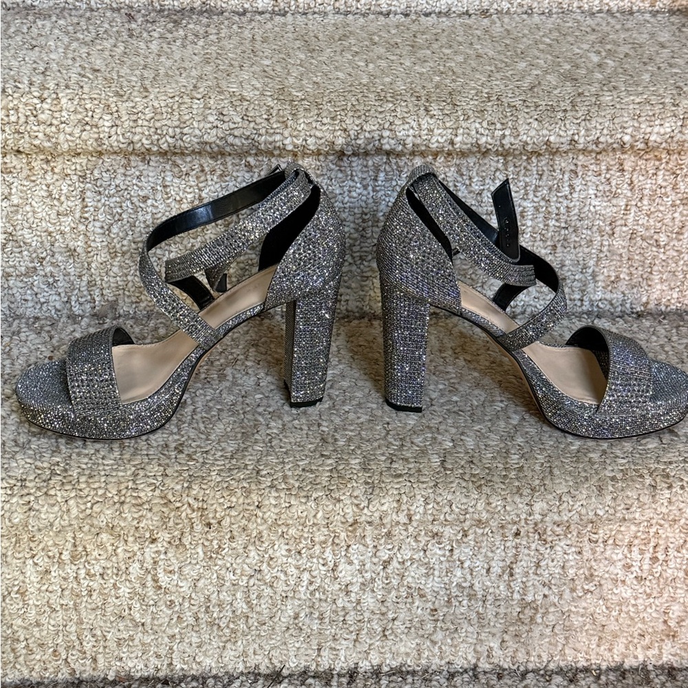 Limelight Silver Glitter Heels